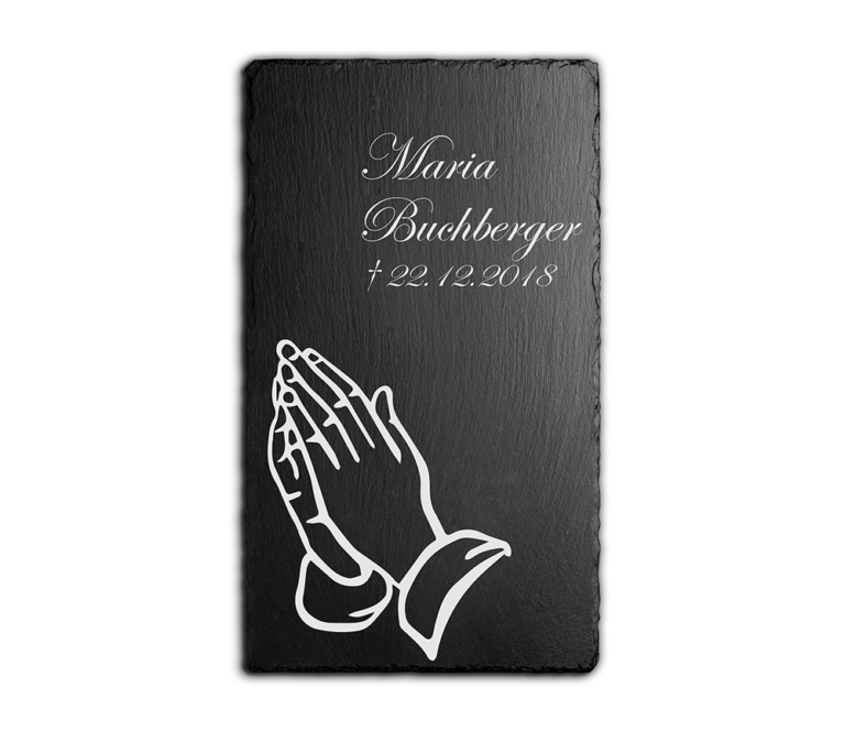 Kleiner Stein Mit Gravur Für Grab Grabstein aus Naturschiefer mit Foto-Gravur 40x30 cm » mit Online